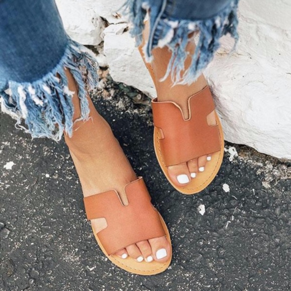 STEVIE Hey Summer Flats - TAN - Picture 1 of 7